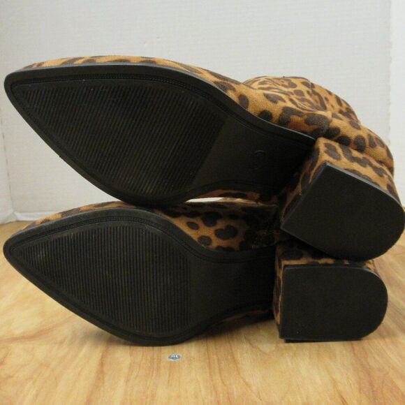 A NEW DAY Valerie Leopard Spot City Ankle Bootie Sz 7.5 WIDE Animal Print Boots - Picture 11 of 15